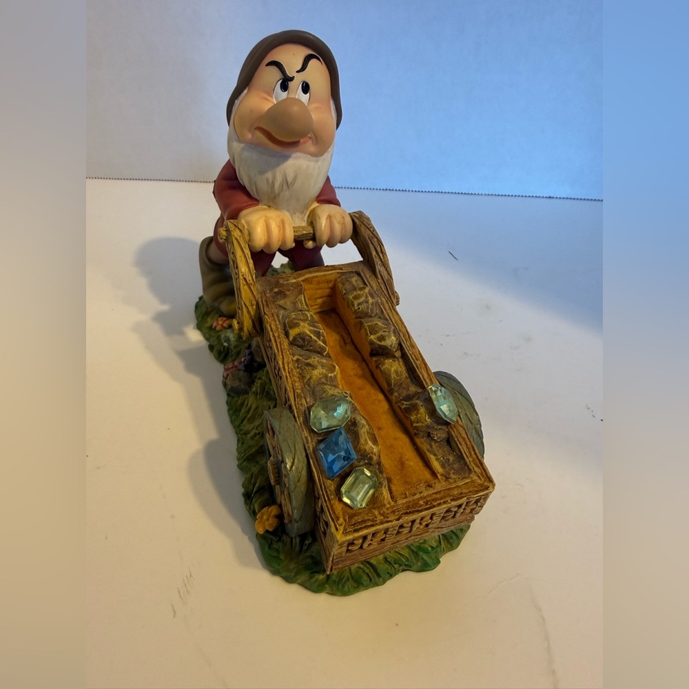 VTG Disney “Grumpy” Card Holder Snow White Seven Dwarfs Gem Cart Desk Business